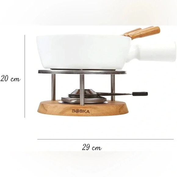 Boska Fondue Set Bianco - for 875 Grams of Melted Cheese - 1.3 Liters New In Box - Picture 5 of 12